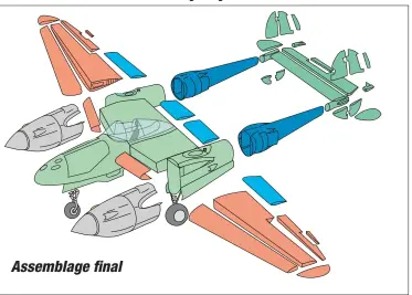  ??  ?? Schéma des sous-ensembles du P-38 “Lightning”.