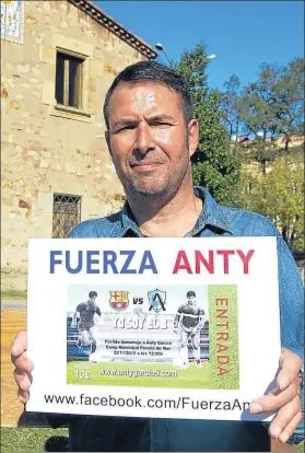  ?? FOTO: CLAUDIO. CHAVES ?? Entrada para el homenaje a Anty El domingo se jugará un partido en Premià