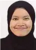  ??  ?? Nur Syafiza Izzati Jamal