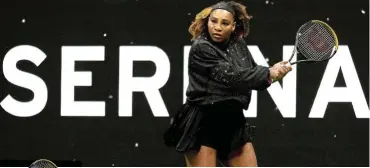  ?? Picture: Robert Prange/Getty Images ?? Serena Williams warms up prior to her womne's singles second round match at the 2022 US Open.