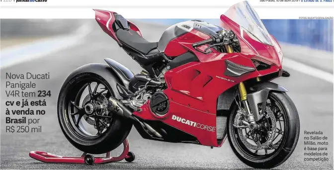 Ducati especial e com 234 cv chega ao Brasil pelo preço de dois