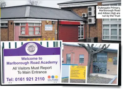  ??  ?? Dukesgate Primary, Marlboroug­h Road and Albion High are run by the Trust