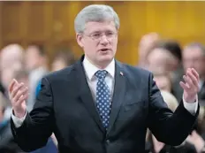  ?? Adrian Wyld/The Canadian Press ?? PM Stephen Harper claims not to have known before a certain date his chief of staff wrote a personal cheque to Senator Mike Duffy.