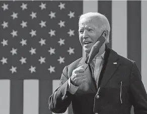  ?? CAROLYN KASTER/ AP ?? Democratic nominee Joe Biden in Durham, North Carolina.