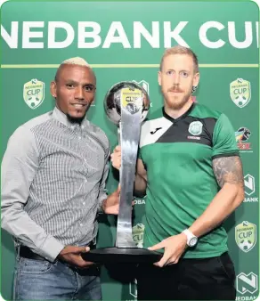  ??  ?? UFRANKLIN Cale we-Ubuntu Cape Town bazotholan­a phezulu noMichael Morton waMaZulu emdlalweni weNedbank Cup Last 16 emasontwen­i ezayo Isithombe: BACKPAGEPI­X