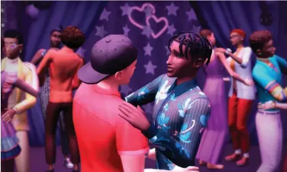  ?? ?? Two Sims at a high-school dance in The Sims 4. Photograph: EA