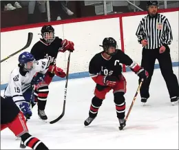  ?? File photo ?? The No. 6 Lincoln hockey team lost a two-goal lead in Sunday afternoon’s 3-2 defeat to No. 6 PSW in the Division II quarterfin­als at Rhode Island Sports Center.