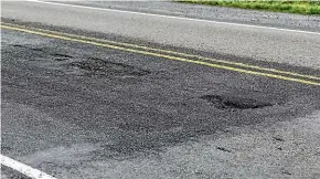  ?? ?? A letter writer says motorists can expect to see more potholes on highways.