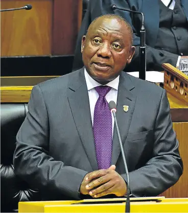  ?? /Ngizozo Jiyane ?? Setting priorities: In his state of the nation address, President Cyril Ramaphosa said that at the centre of the national agenda in 2018 was the creation of jobs, especially for the youth. He will need to restore relations with trade unions to avert...