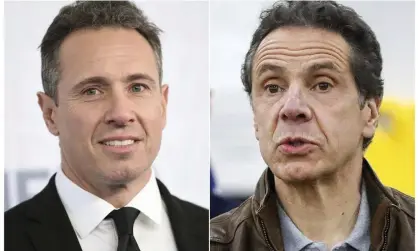  ??  ?? CNN news anchor Chris Cuomo, left, and his brother, the New York governor, Andrew Cuomo. Photograph: AP