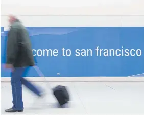  ?? Photo / Tobias Sagmeister, Getty Images ?? Arrival at SFO: “It was pretty painless.”