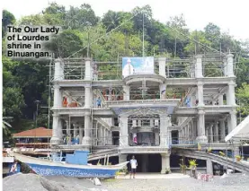  ??  ?? The Our Lady of Lourdes shrine in Binuangan.