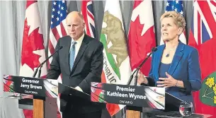  ?? KRISTIN RUSHOWY/TORONTO STAR ?? Progressiv­e Conservati­ves refused to let Jerry Brown address the legislatur­e on climate change.