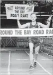  ?? HAMILTON SPECTATOR FILE PHOTO ?? Reid Coolsaet crossing the finish line at the Around the Bay Road Race in 2012. Coolsaet said it would “be cool running in the dark” in Doha.