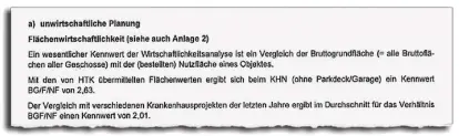  ??  ?? Kritik an den Planern: Auszug aus dem Gutachten des Ziviltechn­ikers Hans Lechner