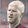  ?? CP PHOTO ?? Toronto FC captain Michael Bradley reacts following a 2-1 loss to Chivas de Guadalajar­a in CONCACAF Champions League final first leg action in Toronto on April 17.