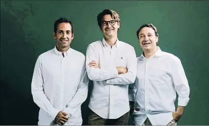  ?? AL ?? Els tres socis fundadors Jose Servat, Gonzalo Forniés i Luis Ángel Florez