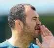  ??  ?? Michael Cheika was not amused at having a small field to train on.