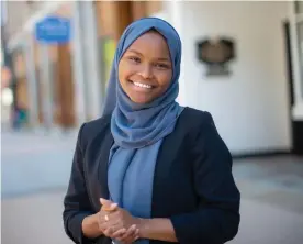  ?? Photograph: Michele Stapleton ?? Safiya Khalid, 23, was elected to the city council of Lewiston, Maine.