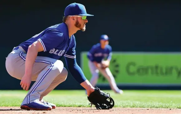  ?? NICK WOSIKA/ICON SPORTSWIRE VIA GETTY IMAGES ?? Third baseman Josh Donaldson has said he’d like to be a Blue Jay long term but the team hasn’t offered a multi-year deal to the 2015 American League MVP yet.