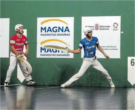  ?? Foto: Fundación Remonte Euskal Jai Berri ?? Uterga y Jabalera, durante un partido.