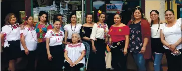  ?? COURTESY OF MARIA ELENA’S ?? The Maria Elena’s family and staff shown in 2018in front of the Alviso restaurant. Seated in front is matriarch Angela Montellano, who died Sept. 30, 2019. From left to right are Lupe Hernandez, Yanet Ambriso, Isela Sanchez, Noemi Carrillo, Britney Hernandez, Lupe Garcia, Lourdes Carranza, Angelica Rodriguez, Natalie Gonzales, Vanessa Anaya, Melissa Anaya and Lisi Martinez.