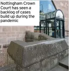  ?? ?? Nottingham Crown Court has seen a backlog of cases build up during the pandemic