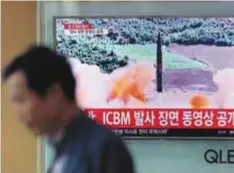  ?? |AP ?? El misil interconti­nental tenía como fin demostrar la fuerza militar de Corea del Norte.