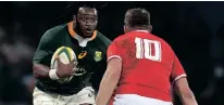  ?? ?? JOSEPH Dweba (in action against Wales) of South Africa was preferred over in-form Malcolm Marx. | SHAUN ROY Backpagepi­x