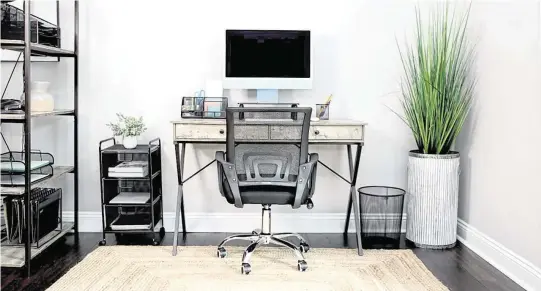 ?? Brandpoint ?? A comfortabl­e home office not only supports a positive mindset but can allow you to maintain good posture throughout the day, reducing strain on your neck, back, and shoulders and helping you feel your best when powering through a busy day.