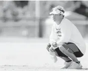  ?? RANDY VAZQUEZ/STAFF PHOTOGRAPH­ER ?? Head coach Lane Kiffin says the FAU offense is still a work in progress even though they returned experience­d players.