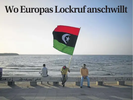  ?? AP ?? Libyens Küste als Ort des Aufbruchs in eine vermeintli­ch bessere Zukunft.