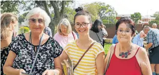  ?? Picture: WERNER HILLS ?? READ FOR CHARITY: Shoppers, from left, Mary Maclean, Karlien Potgieter and Dorothy Crooney were at the charity R5 book sale held by the Port Elizabeth Children's Feeding Trust outside the Walmer Town Hall on Saturday