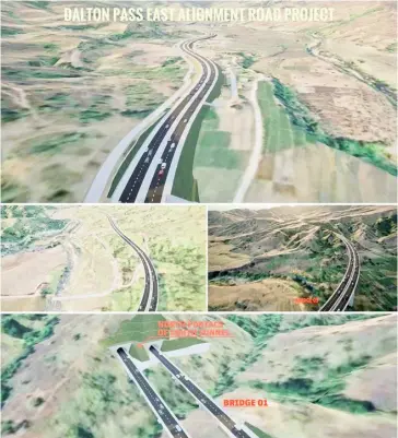  ?? PHOTOGRAPH­S COURTESY OF DPWH FB ?? THE Dalton Pass East Alignment Road Project provides ODA loans to the Philippine government for the constructi­on of a bypass road for the Dalton Pass, a major arterial road linking Metro Manila and north-central Luzon.