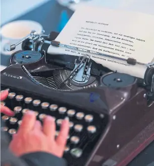  ?? PATRIK STOLLARZ/AFP/GETTY IMAGES ?? For decades, typists learned to compensate for cramped letters by adding an extra space after a sentence. That changed with the advent of word processing.