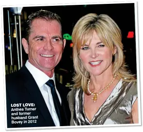  ??  ?? LOST LOVE: Anthea Turner and former husband Grant Bovey in 2012
