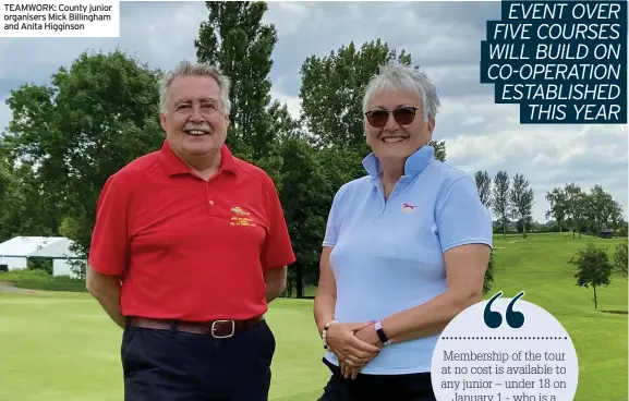  ?? ?? TEAMWORK: County junior organisers Mick Billingham and Anita Higginson