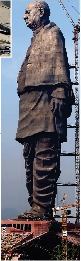  ??  ?? Hitting new heights: The Statue of Unity in Gujarat state, India