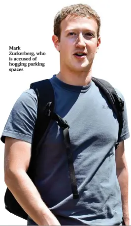  ??  ?? Mark Mark Zuckerberg, who is accused of hogging parking spaces
Klebold
Susan Klebold