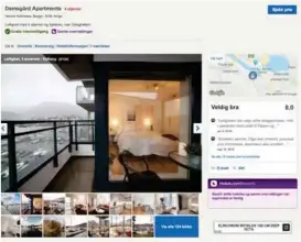  ??  ?? «HOTELLINFO­RMASJON»: Slik vert husvaera presentert på nettsida hotels.com