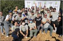  ?? COURTESY OF OFFICE OF THE GOVERNOR ?? California Climate Action Corps fellows and volunteers celebrate during Community Climate Action Day in San Jose in September.