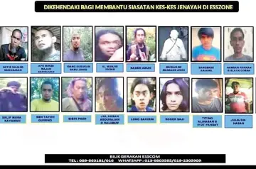  ??  ?? The list of 18 wanted individual­s issued by ESSCom.