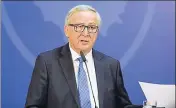  ?? AFP/FILE ?? European Commission president Jeanclaude Juncker and his leadership team are due to discuss the retaliatio­n proposal at a meeting on Wednesday