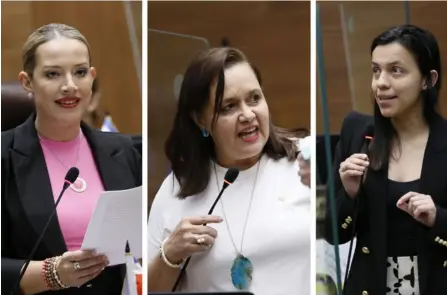  ?? ?? Montserrat Ruiz, del PLN; Vanessa Castro, del PUSC, y Sofía Guillén, del Frente Amplio, firmaron la carta enviada al BID; el representa­nte de la institució­n dijo que preparan la respuesta. ASAmbLEA LEgiSLATiV­A