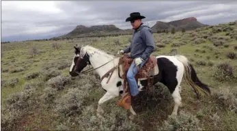  ??  ?? In this May 9, 2017, file photo, Interior Secretary Ryan Zinke rides the new Bears Ears National Monument near Blanding, Utah. SCOTT G WINTERTON/ THE DESERET NEWS VIA AP