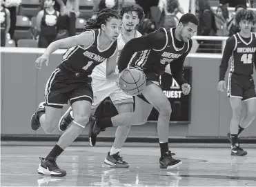  ?? Photos by Kin Man Hui/staff photograph­er ?? Kingston Flemings, left, and Brennan will take on Round Rock Stony Point in the Region IV-6A semifinals on Friday and could square off against Warren in the final for a spot in the state semifinals.