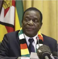  ?? ?? President Emmerson Mnangagwa