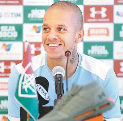  ?? LUCAS MERÇON / FLUMINENSE F.C. ?? Diante do Atlético-PR, o atacante Marcos Junior acabou com o jejum de sete partidas sem fazer gol