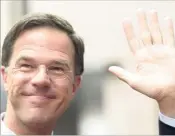  ?? (Photo AFP) ?? Mark Rutte devance toutes les autres formations, selon des sondages sortie des urnes. Le candidat d’extrême droite serait à égalité avec trois autres partis.