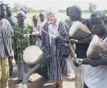  ?? ?? Wulugu founder Lynne Symonds on a previous project in Ghana.